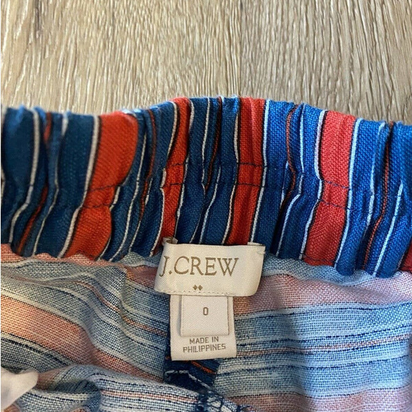 J Crew Textured Striped Chino Shorts Size 0 EUC - Picture 3 of 4